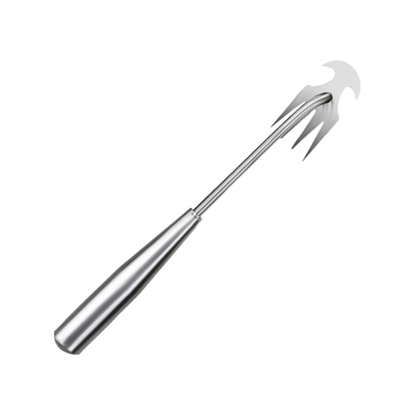 Magideal - Herramienta De Mano Para Jardín, Azadas De Jardinería, Portátil De Acero Inoxidable, 4 Púas, Herramienta Manual Para Desmalezar, Herramienta Manual 30 Centimetros