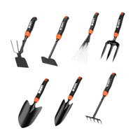 Magideal - Herramienta De Jardín -Herramientas De Plantación Mango De Mango De Mango De Mango De Mango De Mango De Carbono Aritmética De Aflojamiento De Acero Al 7 Piezas