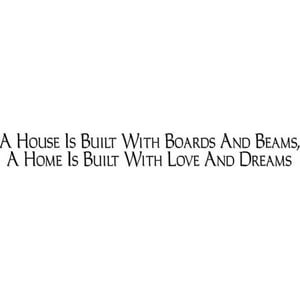 Rienda Libre Graphics - Decomural A House Is Built Home Ws-16003