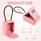 thumbnail image 5 of Caja de seguridad para llaves de hierro, pequeña y rosa, con cable de sujeción, 5 of 7