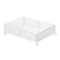 Bothyi - Almacenamiento Debajo De La Cama Contenedor De Almacenamiento Debajo De La Cama Con Ruedas Para Zapatos Juguetes Blanco