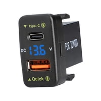 Ioensy - Cargador De Coche, Toma De Teléfono, 36W, Qc3.0, Cargador Rápido Para Camry 2011-2019, Luz Azul, 40X22Mm