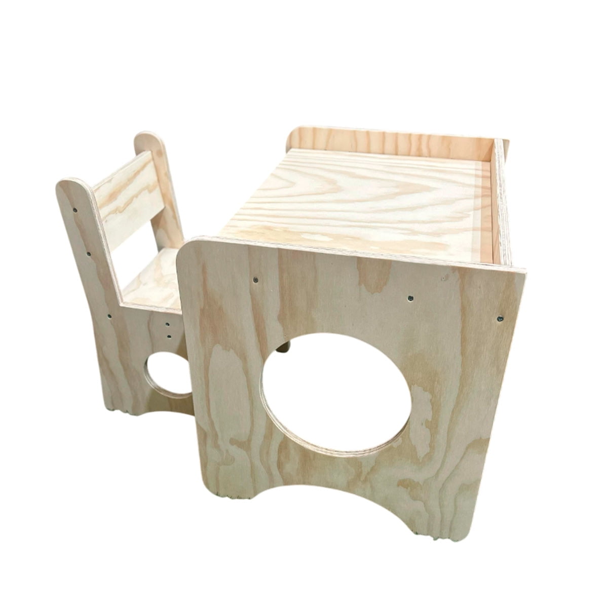 Genérico - Escritorio Montessori De Madera Para Niños Con Silla