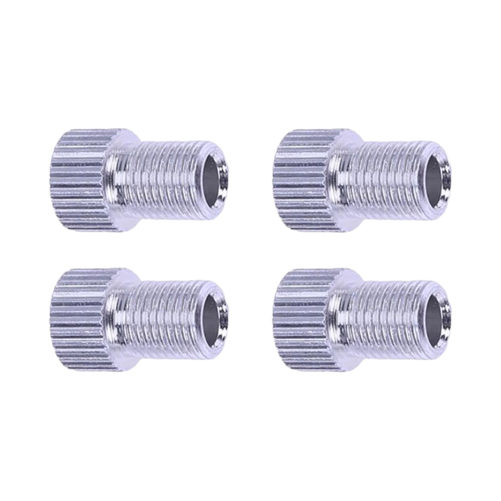 Magideal - 4X Conector De Válvula De Bicicleta, Conector De Válvula De Bicicleta, Conversión De Herramienta De Bomba De Tubo De Neumático De Repuesto Para Bicicl Plata