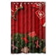 thumbnail image 1 of Cortina de ducha navideña con diseño de Papá Noel y ganchos, tamaño 60 x 72 pulgadas, 1 of 3