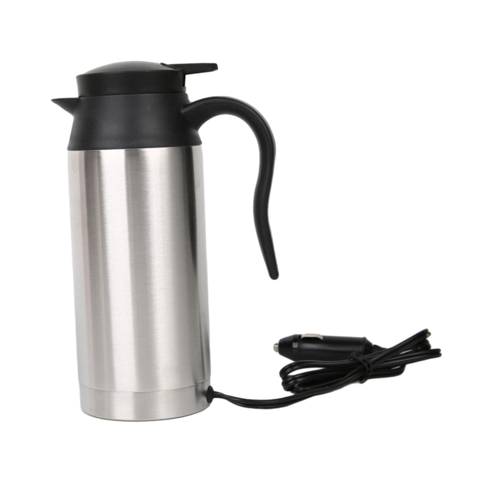 Magideal - Calentador De Agua Para Camión, Calentador De Café De Acero Inoxidable, Taza Calefactora Con Aislamiento, Taza Calentador De Agua De Doble Pared, Herv , 24V 200W