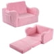 thumbnail image 1 of Sillas para niños MOMCAYWEX, sofá sherpa suave 2 en 1 para niños pequeños, rosa, 1 of 8