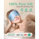thumbnail image 2 of BeeVines Antifaz de Seda 100% - Pack de 2 (Negro/Azul pastel), 2 of 9