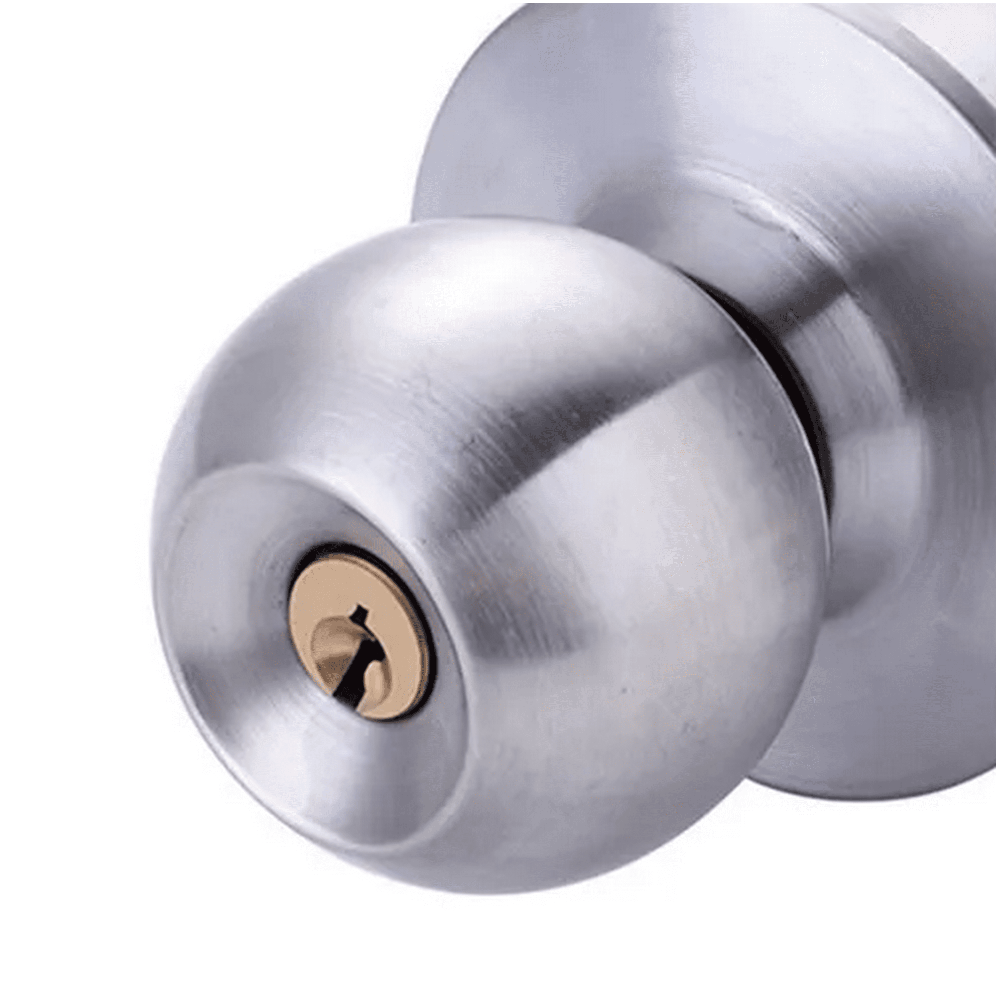 Genérico - Pomo Chapa Cerradura Con Llave Dormitorio Baño Bodegas Color Plateado