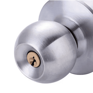 Genérico - Pomo Chapa Cerradura Con Llave Dormitorio Baño Bodegas Color Plateado