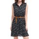thumbnail image 4 of Vestido de primavera sin mangas con media tapeta y cinturón a la rodilla con estampado floral para mujeres de INSPIRE CHIC M Azul oscuro-gato, 4 of 8