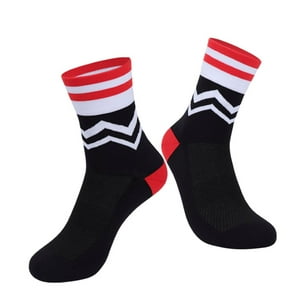 Darevie - Calcetines Spandex Deportivos Mp007 Negro Blanco Rojo