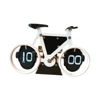 Bothyi - Reloj De Escritorio Abatible, Escultura Decorativa Mecánica De Bicicleta Para Escritorio, Estantería, Hogar, Color Blanco