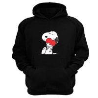 Genérico - Polerón Canguro Snoopy Negro Talla L Unisex