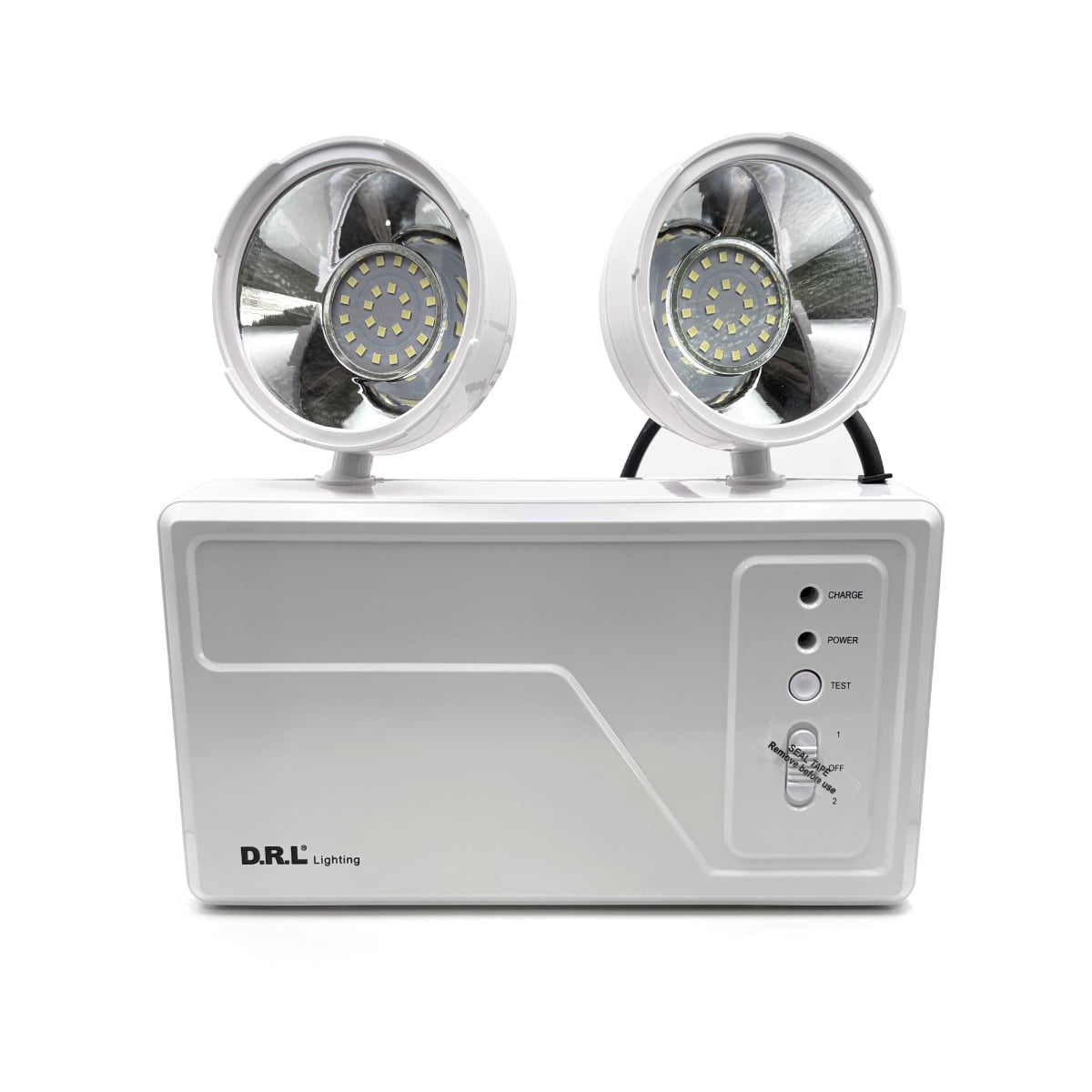 Drl - Lámpara Emergencia 2x Led 9,6w 720lm Recargable 220-240v Blanco