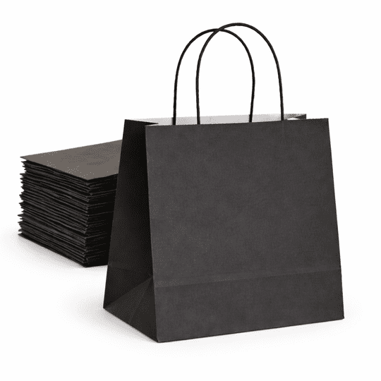 De Gaune - Bolsa De Papel Kraft 22x25 Con Manilla (50 Unidades)