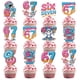 thumbnail image 1 of Set De 36 Topers Para Cupcakes De Cumpleaños 6 Y 7, 1 of 6