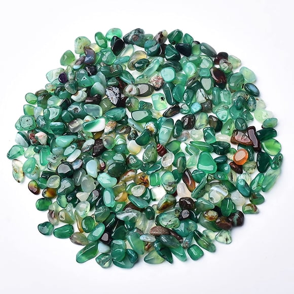 Piedra de ágata verde pulida decorativa de 1 kg para plantas