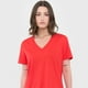 thumbnail image 3 of Polera Mujer V-Neck Esencial Rojo Corona, 3 of 5