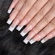 thumbnail image 5 of 24 uñas postizas estilo francés, largas, rosas y blancas, para mujeres y niñas., 5 of 6