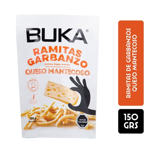 Ramitas De Garbanzo Sabor Queso Mantecoso 150 g Buka