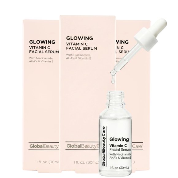Suero Facial Global Beauty Care Vitamina C Iluminadora 30 mL (Paquete de 3)