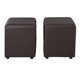 thumbnail image 1 of Set Poufs Cali Pu Chocolate, 1 of 3