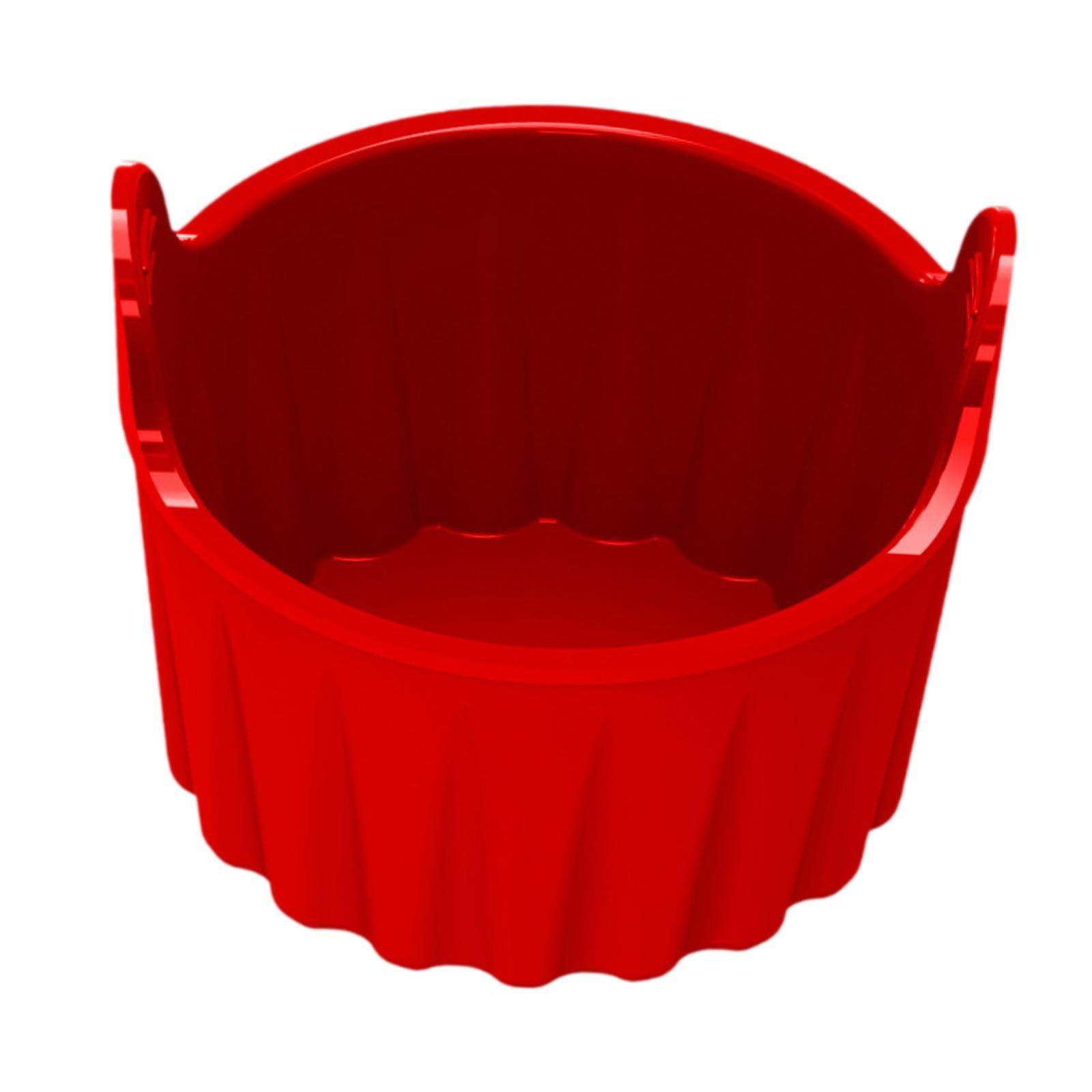 Bothyi - Silicona Cupcake Muffin Taza Para Hornear Freidora De Aire Revestimiento De Silicona Para Cocinar Horno Rojo