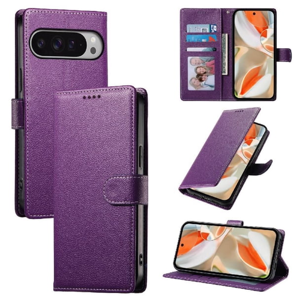 Funda para FOXDOCK Google Pixel 9 Pro XL– Cuero Premium, 3 ranuras para tarjetas, Protección contra impactos