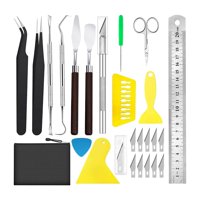 Magideal - Juego De 25 Uds. De Herramientas Para Deshierbe, Herramientas Básicas Para Modelador, Juego De Manualidades, Herramientas De Construcción De Hobby Par