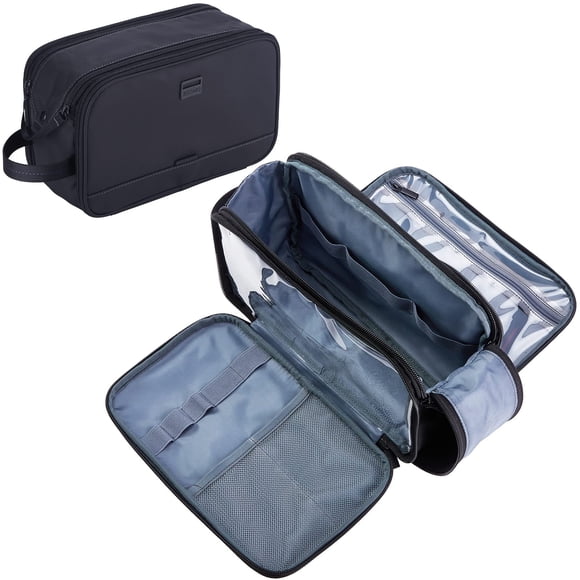 Neceser de viaje ZEEMO extra grande, resistente al agua, negro