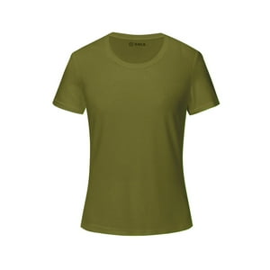 Snix - Polera Dry Fit Manga Corta Femenina Verde Musgo Talla Xs