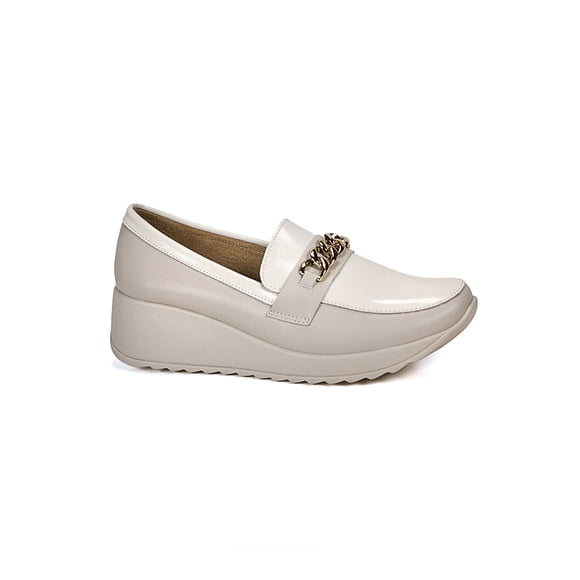 Mocasín Cuero Venisia Beige