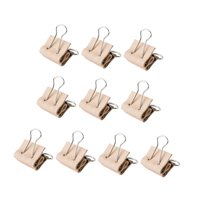 Ioensy - 10 Piezas Pequeñas De Clips De Carpeta De Cuero De Pu, Abrazaderas De Borde Para Útiles De Escritorio Escolares S