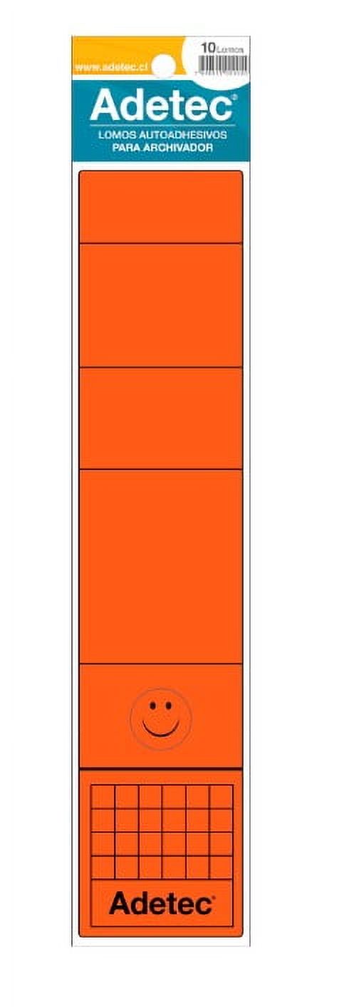 Adetec - Lomos Autoadhesivos Para Archivador Rojo