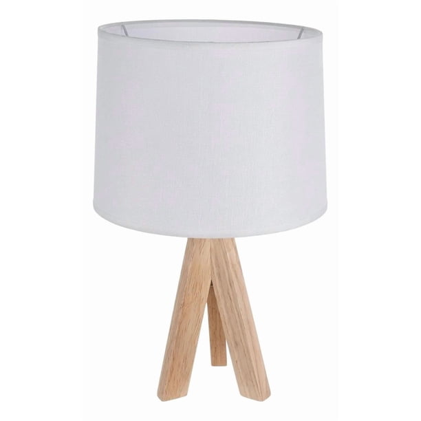 Lampara De Velador Lampara De Mesa Minimalista Madera blanco 1
