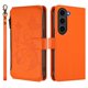 thumbnail image 2 of Funda Cartera Mariposa para [Samsung Galaxy S23 Plus] con Soporte y Cremallera Naranja, 2 of 6