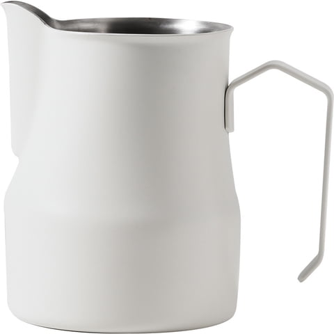 Xusx111 - Café De Acero Inoxidable Jarra De Leche Espresso Latte Art Pitcher Para Uso Casero De Café (350Ml, Blanco Silenciado)