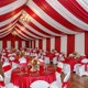 thumbnail image 1 of Telón de fondo Party Village 152 cm x 9 m Rojo 10 paneles, 1 of 9
