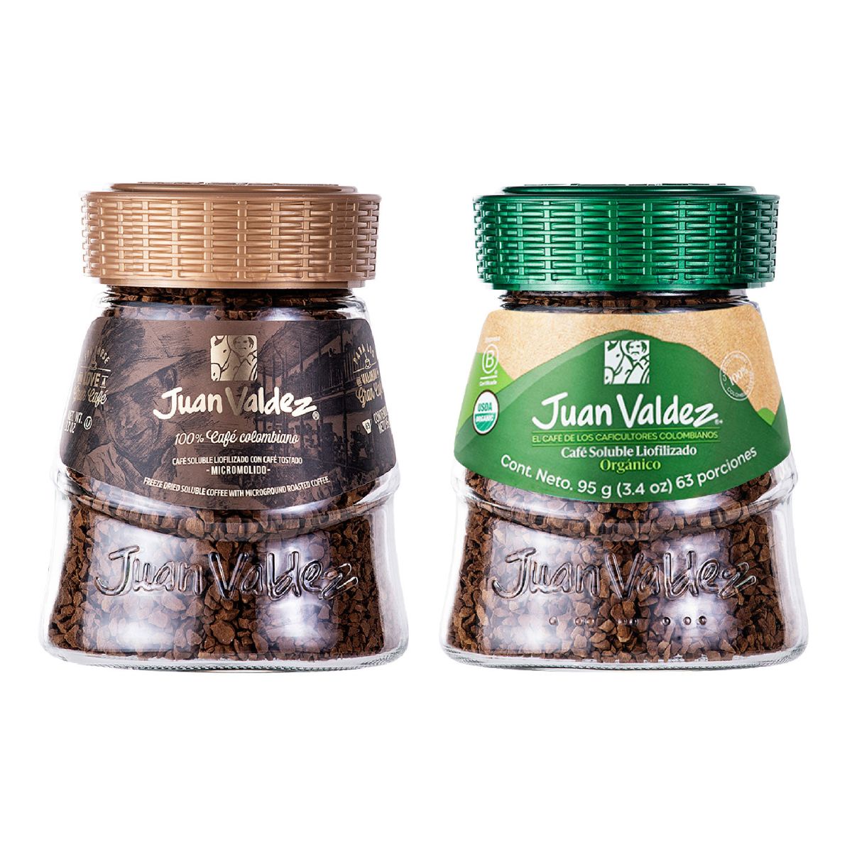 Juan Valdez - Pack Café Liofilizado Tradicional 95G + Liofilizado Orgánico 95G