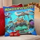 thumbnail image 4 of Mighty MonsterWheelies Fundas de almohada de terciopelo con tema, regalos de funda de almohada, decoración para el hogar, cojín de lanzar, regalo de cumpleaños para fans y parejas.61*61cm., 4 of 6