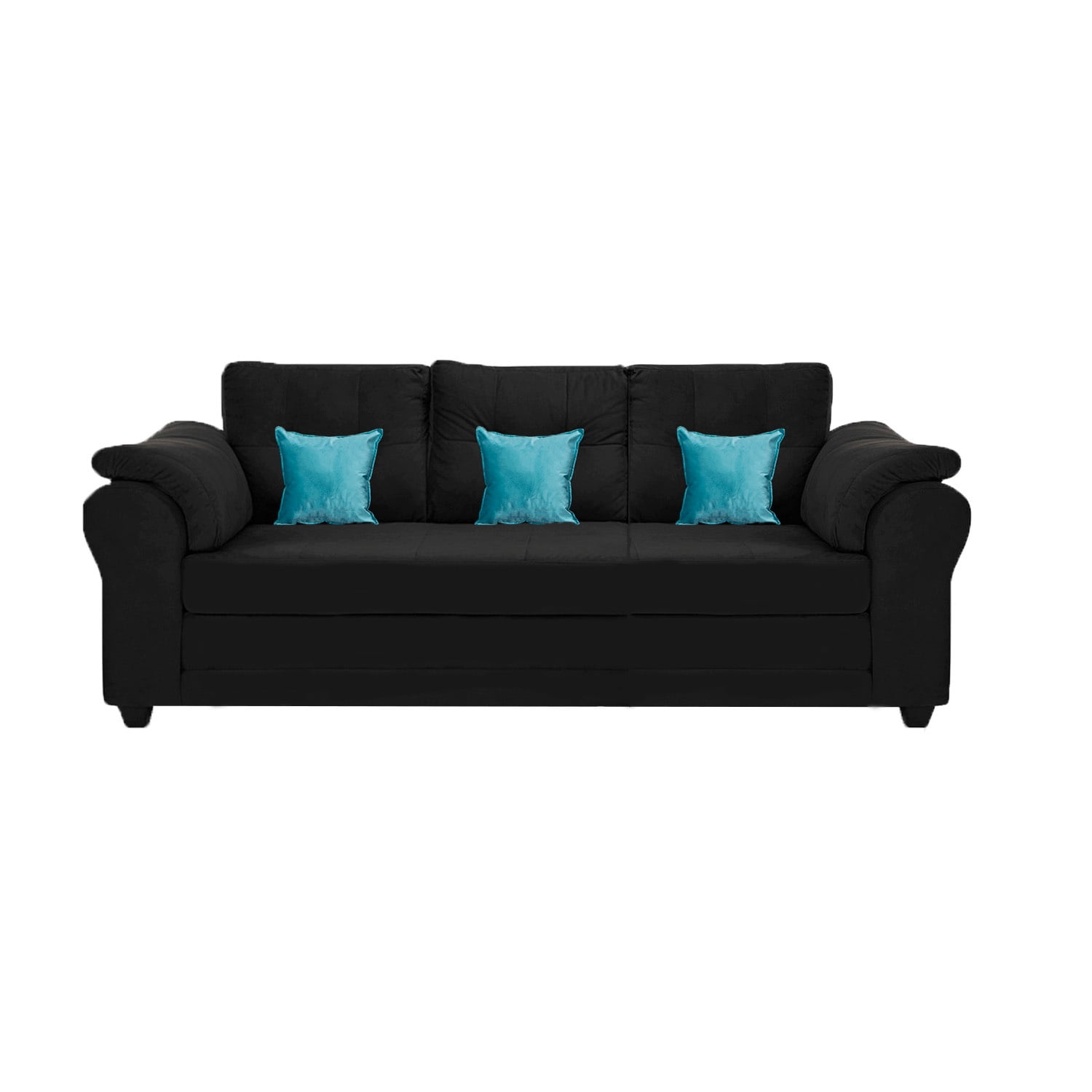 Muebles Mpr - Sofá Mercury Felpa Negro