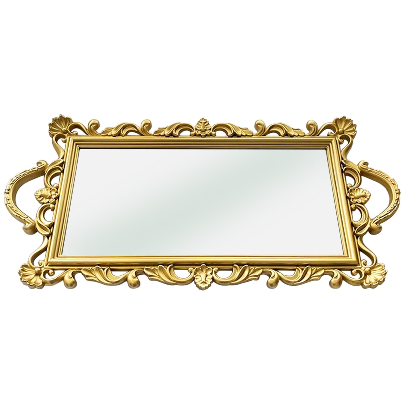 Magideal - Bandeja De Espejo Decorativa Para Servir S Bandeja De Té Bandeja De Exhibición Organizador De Maquillaje Para Tocador , L L