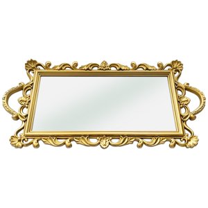 Magideal - Bandeja De Espejo Decorativa Para Servir S Bandeja De Té Bandeja De Exhibición Organizador De Maquillaje Para Tocador , L L