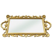 Magideal - Bandeja De Espejo Decorativa Para Servir S Bandeja De Té Bandeja De Exhibición Organizador De Maquillaje Para Tocador , L L