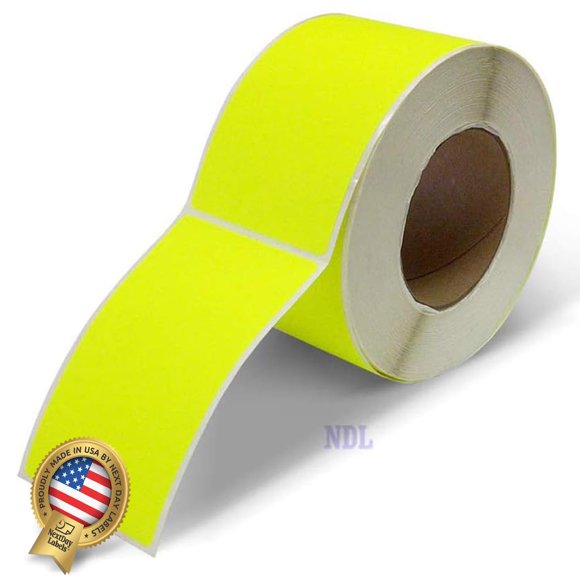 Etiquetas NextDayLabels 3x5 cm 500/rollo Amarilla fluorescente