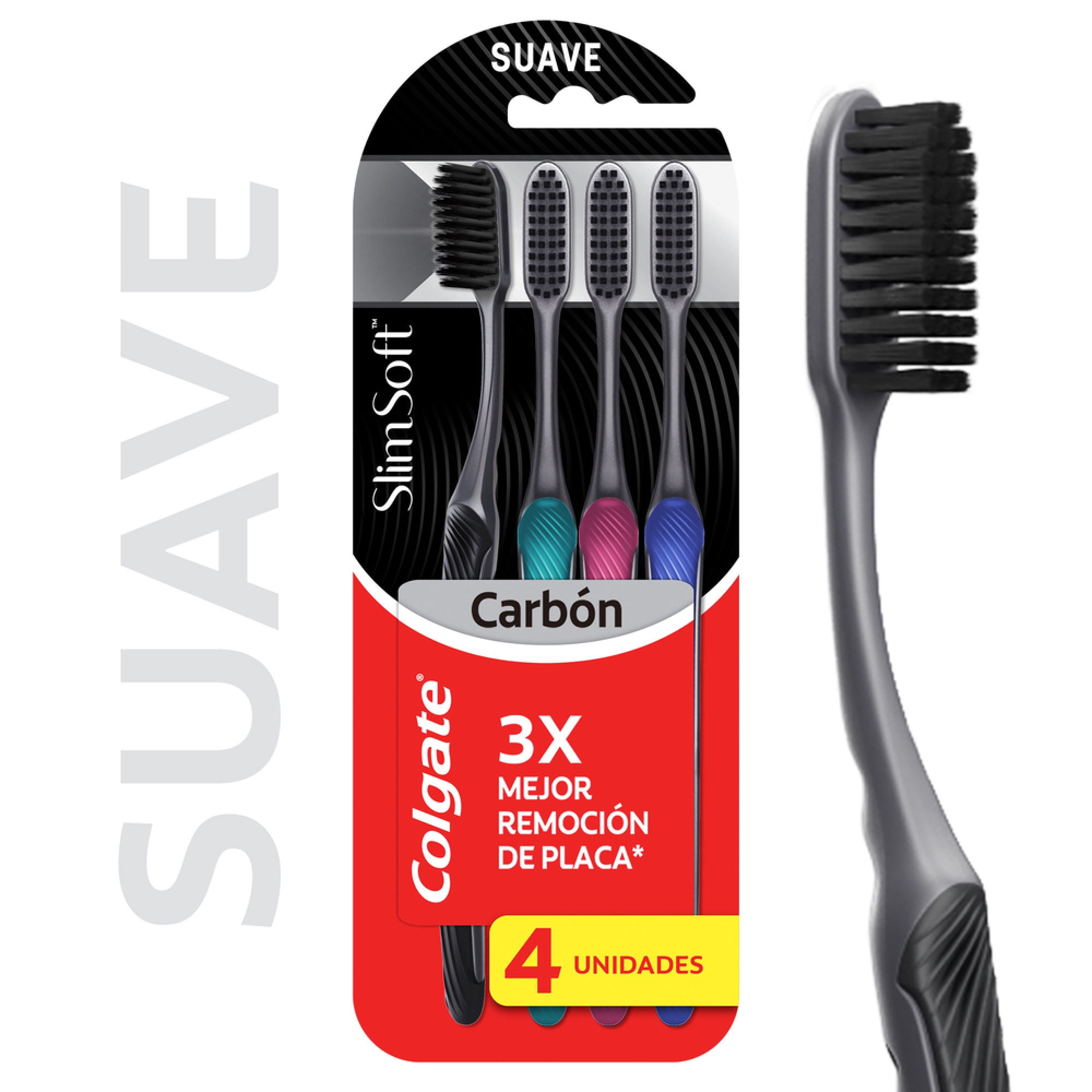 Cepillo De Dientes Suave Slimsoft Black 4 Un Colgate