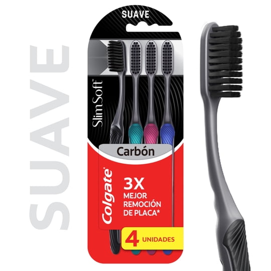 Cepillo De Dientes Suave Slimsoft Black 4 Un Colgate
