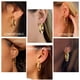 thumbnail image 4 of Pendientes tipo argolla Yesteel Gold chapados en oro de 14 quilates para mujer, 4 of 7