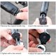 thumbnail image 5 of Juego de 2 piezas Mini espejo de bicicleta urbana ajustable - Espejo de mango retrovisor plegable - Lente convexa con rotación de 360 grados (Negro), 5 of 7